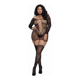 Dreamgirl Sukienka damska z detalami w stylu diamentowym, czarna