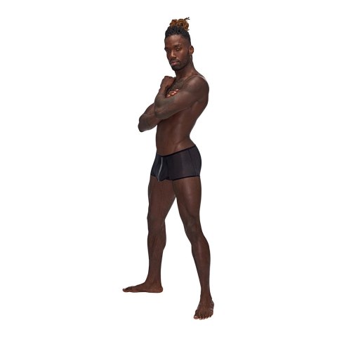 Male Power Landing Strip Mini Short XL czarne szorty z matowymi wstawkami