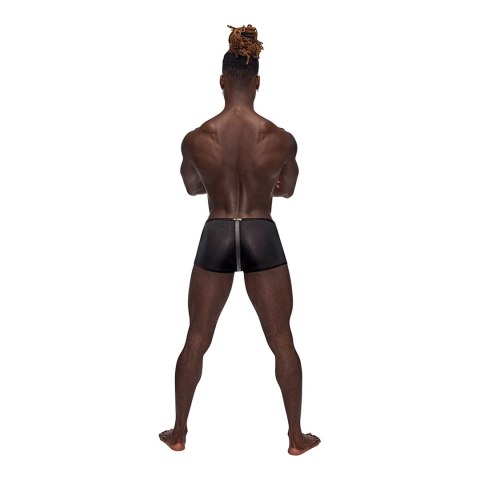 Male Power Landing Strip Mini Short S czarne szorty z matowymi wstawkami