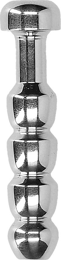 Ouch! by Shots - Metalowy pręt intymny żebrowany 10 mm srebrny