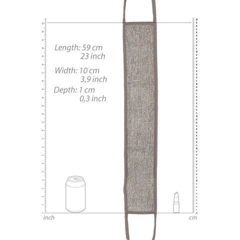 Touche by Shots Pasek Peelingujący Big Back Strap z Węglem Drzewnym