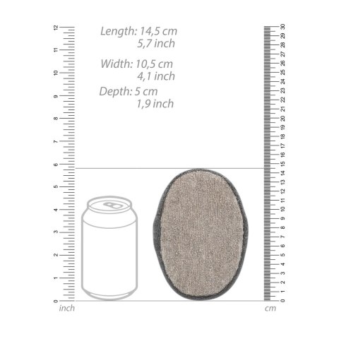Touche by Shots owalna gąbka do kąpieli z włoknami lnu i konopi