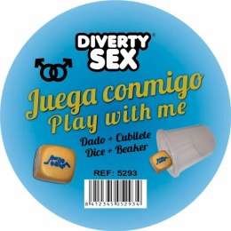 DIVERTY SEX DIABLO PICANTE - Złota kostka z pozycjami + kubek, 30mm