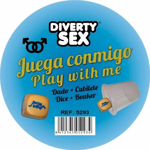 DIVERTY SEX DIABLO PICANTE - Złota kostka z pozycjami + kubek, 30mm