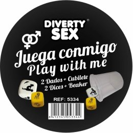 Diverty Sex Dice Game Zestaw 2 Kostek - Pozycje i Lokalizacje z Kubkiem