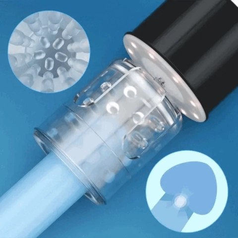 HoneyPlayBox Adrian Czarna Maszyna Intymna z Rotacją i Hydromasażem