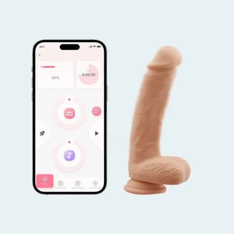 HoneyPlayBox Paxton - Anatomiczny model obrotowo-wibrujący 21,9 cm z mocowaniem