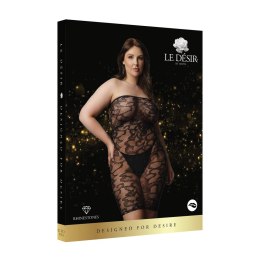 Le Desir Sukienka Plus Size z Dżetami, Elastyczna Koronka XL-3XL