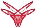 Obsessive Matildea String Czerwony S/M z Regulacją i Ozdobą