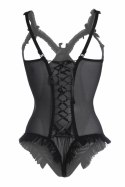 Rimba Mistique Bodysuit Wetlook z siateczką i wiązaniem S/M