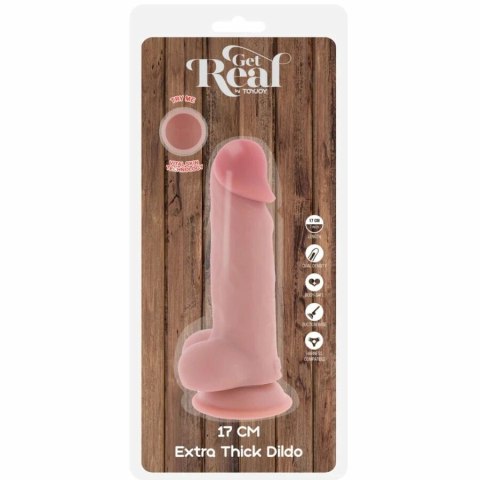 TOYJOY Get Real Deluxe Extra Thick 17 cm - anatomiczny model z przyssawką