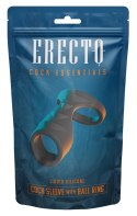 Erecto Liquid Silicone - Pierścieniowy system intymny z opaską na podstawę, 8 cm