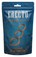 Erecto Triple Ring Liquid Silicone - elastyczny zestaw trzech pierścieni