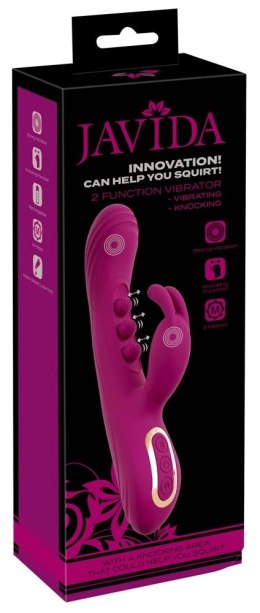 Javida 2F Vibrator Squirting - zaawansowany model z funkcją pulsacji, silikonowy, 22,5 cm
