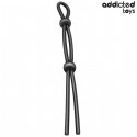 Addicted Toys Double Loop - silikonowa lina z podwojną pętlą, czarna 19,5 cm