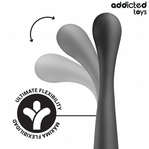 Addicted Toys masażer anatomiczny silikonowy 22,5 cm czarny