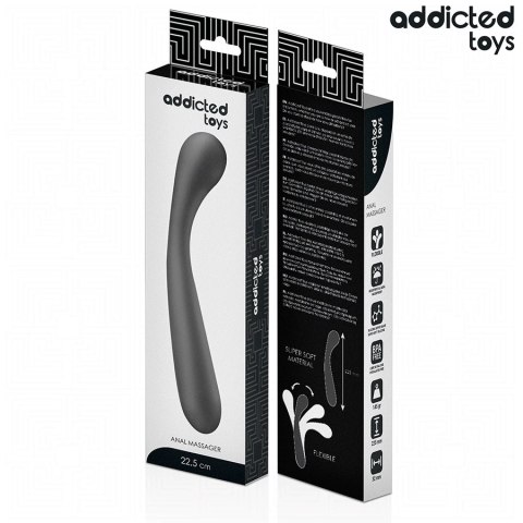 Addicted Toys masażer anatomiczny silikonowy 22,5 cm czarny