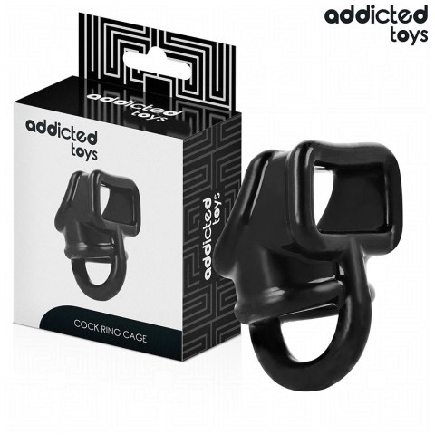 Addicted Toys pierścień wspierający w formie klatki, czarny, 69 mm