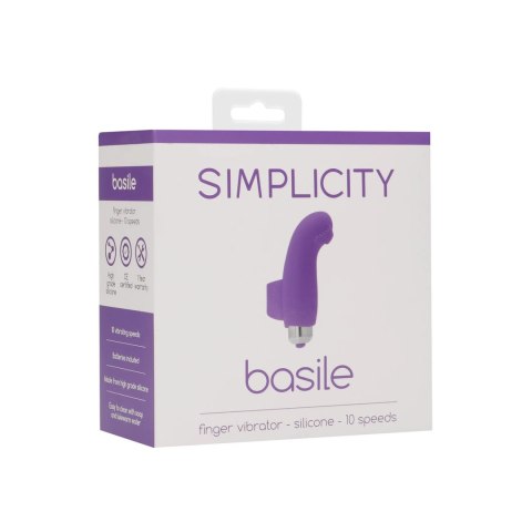 Basile Classic - Wibrujący model silikonowy, 10 trybow, czarny