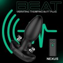 Nexus Beat - Wibrujący masażer analny z pilotem, silikonowy, czarny 11,2cm