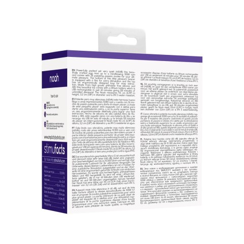 Noah Bezprzewodowe Jajo Wibrujące 36 Trybow USB Fioletowe 9,5 cm