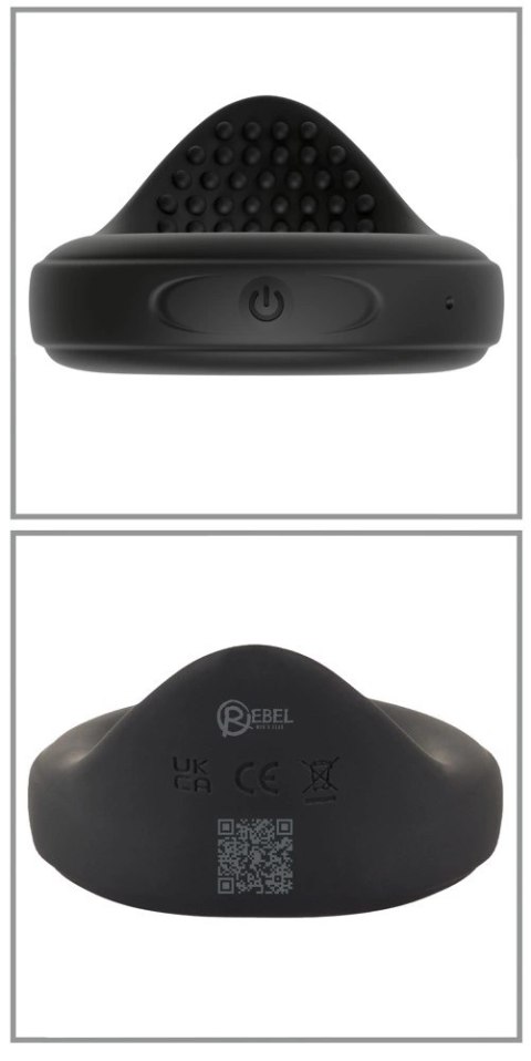 Rebel Pierścień Wibracyjny do Masażu z 10 Trybami, Silikonowy, Czarny