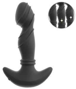 ANOS Moving Rings - silikonowa maszyna intymna z ruchomymi pierścieniami, czarna