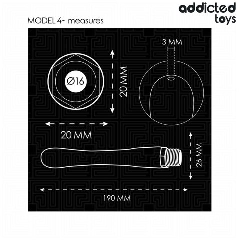 Addicted Toys Model 4 - Szczoteczka higieniczna z adapterem uniwersalnym 19 cm