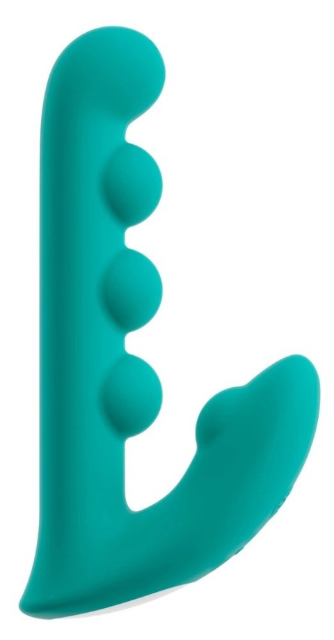 Beau Coeur Sylora Unique Beads - silikonowa maszyna intymna z kulkami, 17 cm