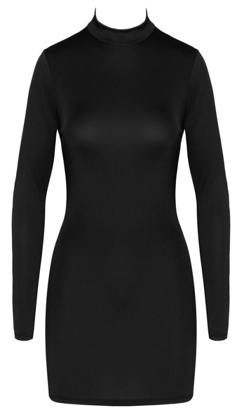 Cottelli PARTY Sukienka Mini Czarna z Ozdobnymi Łańcuszkami S