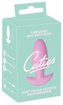 Cuties Plug Rose - Wibrująca mini nakładka silikonowa 8 cm, rożowa