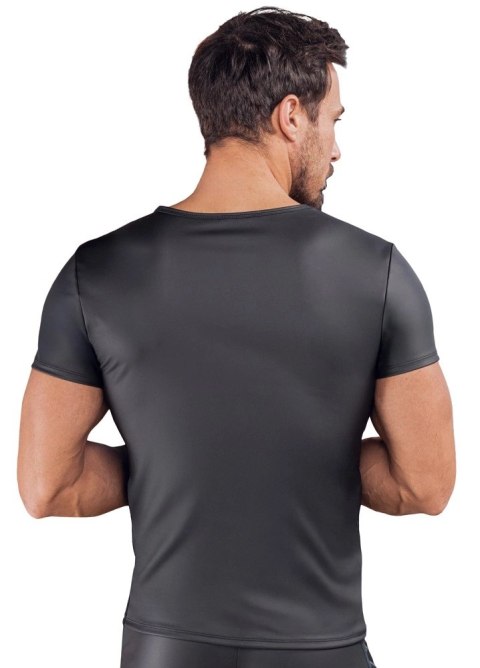 NEK Koszula męska S czarna z niebieskimi akcentami, siateczka