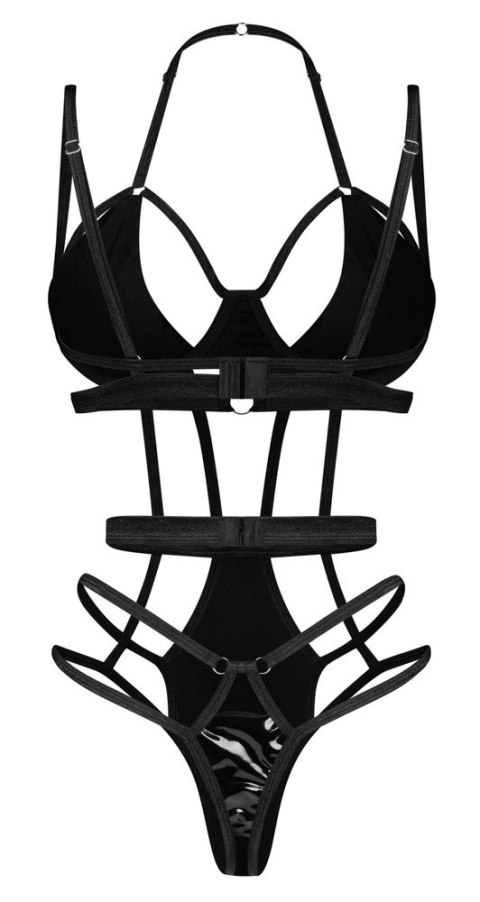 Obsessive Keira Lise Body L/XL Czarny Winylowy Model z Regulacją