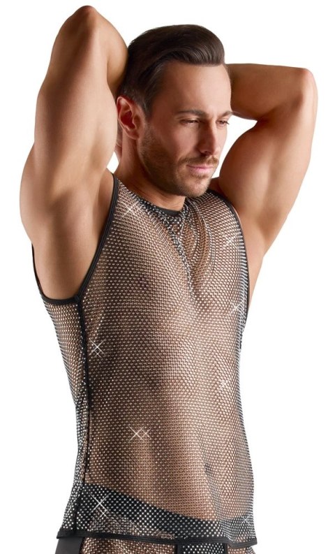 Svenjoyment Koszulka Siatkowa 3XL z Błyszczącymi Akcentami Czarna