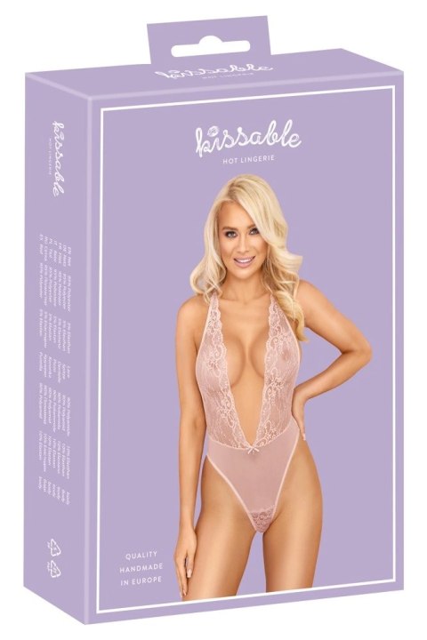 Kissable Body Pink L/XL - koronkowy model z regulowanymi ramiączkami