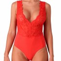 PASSION Evalie Body Koronkowe Czerwone L/XL Eleganckie