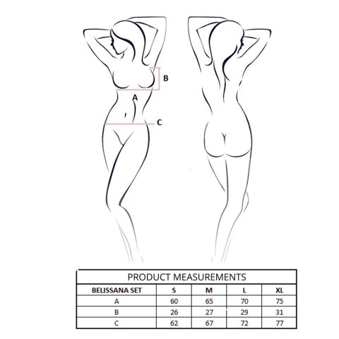 Passion Belissana komplet bielizny koronkowej bordo L/XL elegancki
