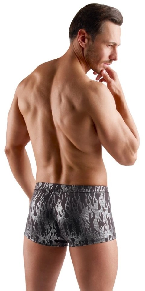 Svenjoyment Męskie Bokserki 3XL Metaliczny Srebrny Wzor Stretch