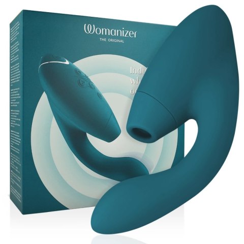 Womanizer Duo 2 Niebieski Benzyna - Podwojny stymulator z technologią powietrzną