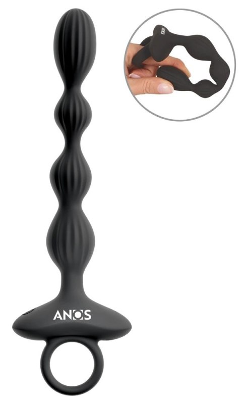 ANOS Flexible Beads model wibrujący silikonowy 21,1 cm czarny