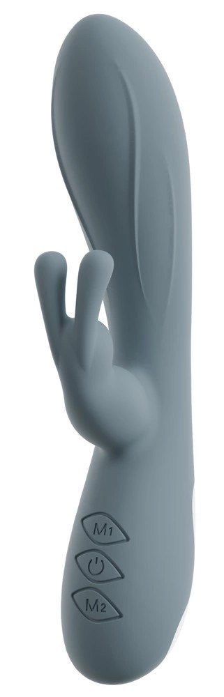 Beau Coeur Velina Rabbit - dwusilnikowy model silikonowy, 20 cm, rożowy