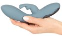 Beau Coeur Velina Rabbit - dwusilnikowy model silikonowy, 20 cm, rożowy