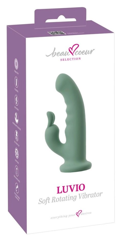 Beau coeur Luvio Rotating Soft - wibrujący model z obrotową głowicą, silikon, 19,3 cm