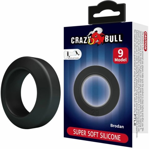 Crazy Bull Brodan Model 9 silikonowy pierścień regulowany czarny 55 mm