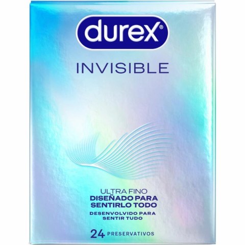 Durex Invisible Ultra Cienkie Przezroczyste Prezerwatywy 24 szt. 54 mm