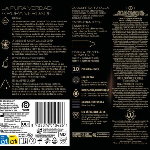 Durex Total Connection XL Ultra Cienkie Bezlateksowe 10 sztuk