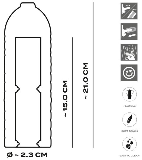 Orion Suck-O-Mat 3 Wkład Performance Sleeve M, silikonowy, 21 cm