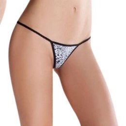 Passion Erotic Line stringi damskie biały zwierzęcy wzor uniwersalne