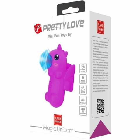 Pretty Love Magic Unicorn - kompaktowa maszyna intymna, fioletowa, 10 trybow
