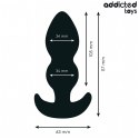 Addicted Toys Korek Anatomiczny L 11,7 cm silikonowy czarny